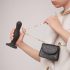 Strap-on-me Curvy L - talasasti dildo sa vakuumskom bazom (crni)