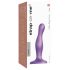 Strap-on-me Curvy S - talasast dildo sa vakuum bazom (ljubičasta)