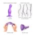 Strap-on-me Curvy S - talasast dildo sa vakuum bazom (ljubičasta)
