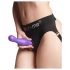 Strap-on-me Curvy S - talasast dildo sa vakuum bazom (ljubičasta)