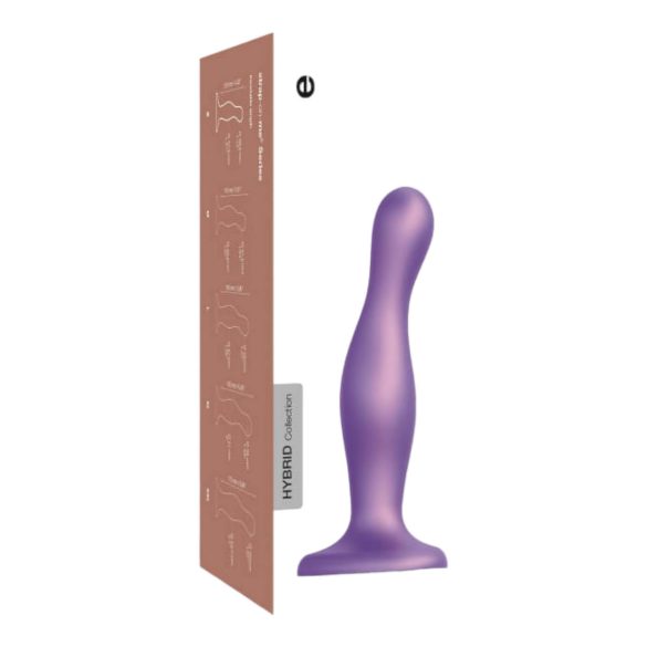 Strap-on-me Curvy M - talasasti dildo sa vakumskom bazom (ljubičasti)