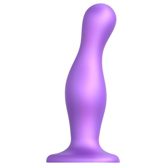 Strap-on-me Curvy L - talasasti dildo sa vakum postoljem (ljubičasti)