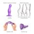 Strap-on-me Curvy L - talasasti dildo sa vakum postoljem (ljubičasti)
