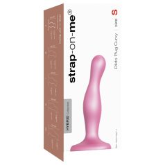   Strap-on-me Curvy S - talasasti dildo sa vakuumskom čašom (roze)