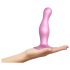 Strap-on-me Curvy M - talasasti dildo sa vakuum držačem (roze)