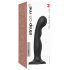 Strap-on-me P&G M - zakrivljeni dildo s vakuumskom bazom (crni)