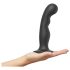Strap-on-me P&G L - zakrivljeni dildo sa vakuumskim stopalom (crni)