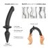 Strap-on-me Preklopivi Polu-Realistični XXL - 2u1 dildo (crni)