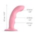 Strap-on-me M - vodootporni, pulsirajući G-tačka vibrator (roze)