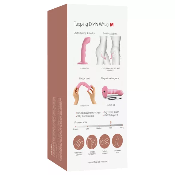 Strap-on-me M - vodootporni, pulsirajući G-tačka vibrator (roze)