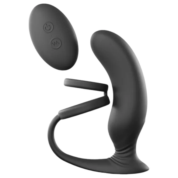 Love to Love - vibrator za prostatu sa prstenom (crna)