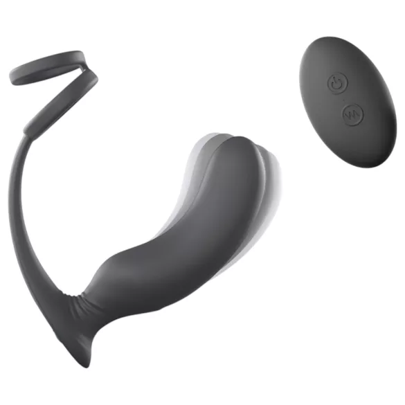 Love to Love - vibrator za prostatu sa prstenom (crna)