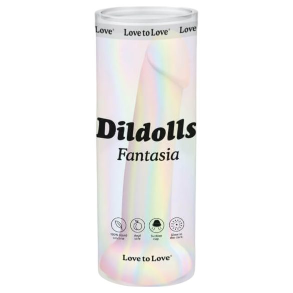 Dildolls Fantasia - silikonski dildo sa vakuumskom bazom (šareni)