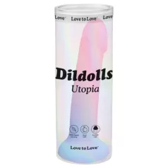   Dildolls Utopia - silikonski dildo sa vakum postoljem (u boji)