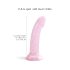 Dildolls Starlight - zvjezdasti dildo s vakum podlogom (roze)