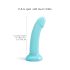 Dildolls Nightfall - Prijanjajući dildo sa zvezdicama (tirkizni)