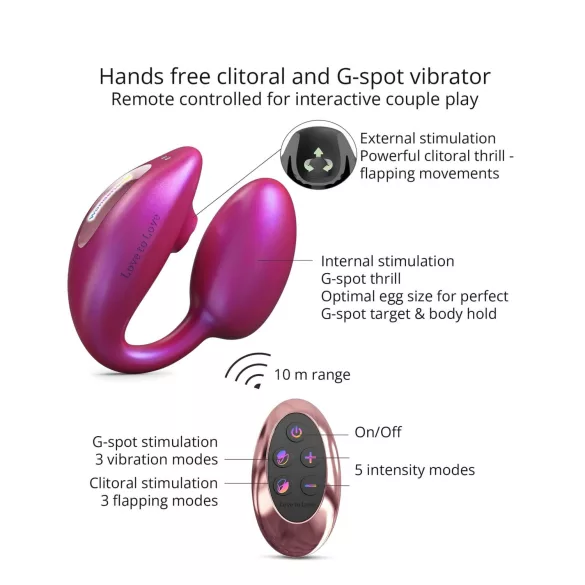 Wonderlover G-tačka vibrator, metalik pink