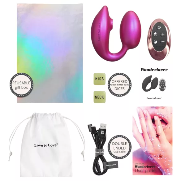 Wonderlover G-tačka vibrator, metalik pink