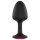 Dorcel Geisha Plug Ruby M - crni analni plug sa roze kamenom
