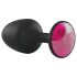 Dorcel Geisha Plug Ruby M - crni analni plug sa roze kamenom