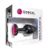 Dorcel Geisha Plug Ruby M - crni analni plug sa roze kamenom