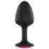 Dorcel Geisha Plug Ruby L - crni analni plug sa roze kamenom
