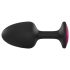 Dorcel Geisha Plug Ruby L - crni analni plug sa roze kamenom