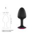 Dorcel Geisha Plug Ruby L - crni analni plug sa roze kamenom
