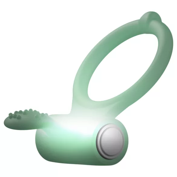 Dorcel - svetleći vibrirajući prsten za penis (beli)