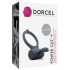 Dorcel Power Clit Plus - crni, vibrirajući prsten za penis na punjenje