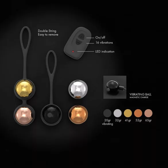 Dorcel Training Balls - bežični, podesivi set gejša kuglica