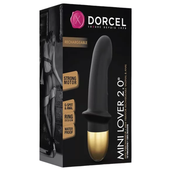 Dorcel Mini Lover 2.0 - G-tačka vibrator, crno-zlatni