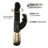 Dorcel Baby Rabbit 2.0 - vibrator sa klitoralnim dodacima (crno-zlatni)