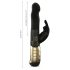 Dorcel Baby Rabbit 2.0 - vibrator sa klitoralnim dodacima (crno-zlatni)