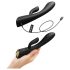 Dorcel Flexi Rabbit - crni vibrator sa grejanjem i stimulatorom klitorisa