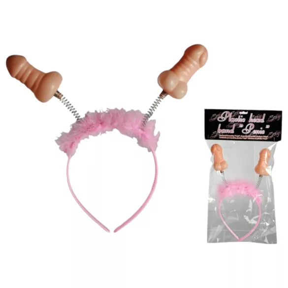 Traka za glavu sa penisom (pink-prirodna)