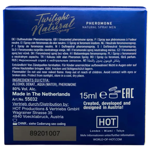HOT Twilight Natural - muški feromonski parfem (15ml) - bez mirisa