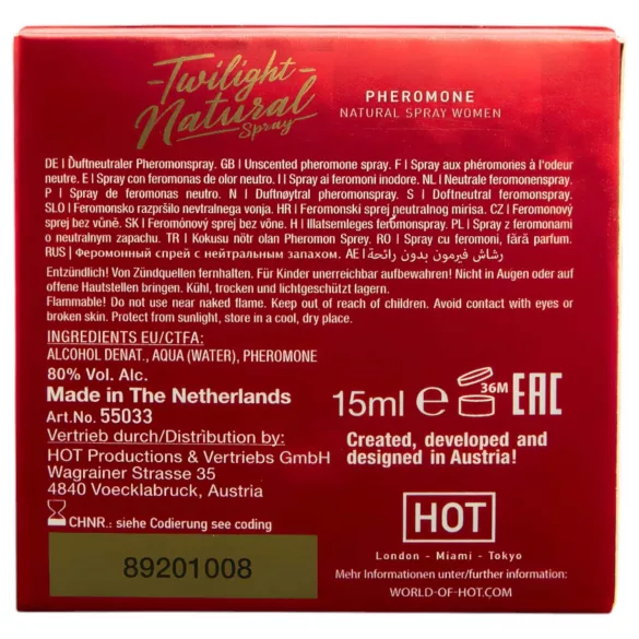 HOT Twilight Natural - феромон парфем за жене (15мл) - без мириса
