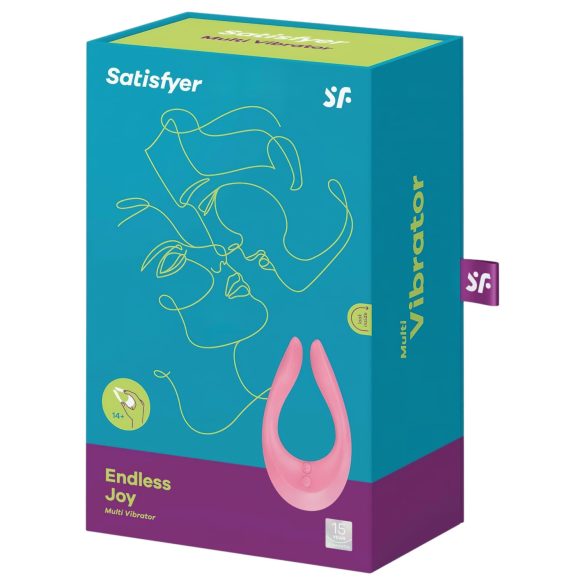 Satisfyer Endless Joy - punjivi vibrator za parove (ružičasti)