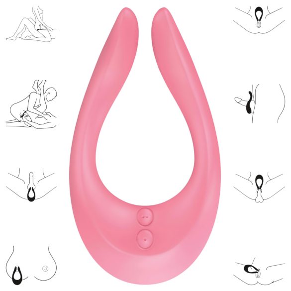 Satisfyer Endless Joy - punjivi vibrator za parove (ružičasti)