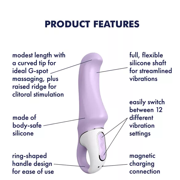Satisfyer Charming Smile - vodootporni, punjivi G-tačka vibrator (ljubičasti)