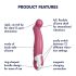 Satisfyer Petting Hippo - puni se, vodootporni vibrator (roze)
