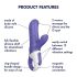 Satisfyer Magic Bunny - vodootporni vibrator sa stimulatorom (plavi)