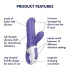 Satisfyer Magic Bunny - vodootporni vibrator sa stimulatorom (plavi)