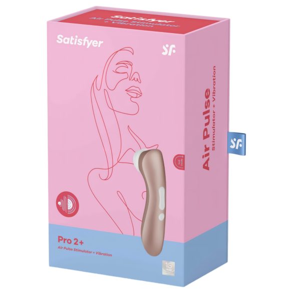 Satisfyer Pro 2+ - punjač za stimulaciju klitorisa (braon)