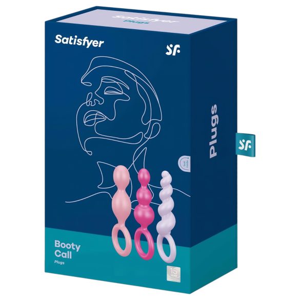 Satisfyer Booty Call - set analnih čepova - šareni (3 dela)