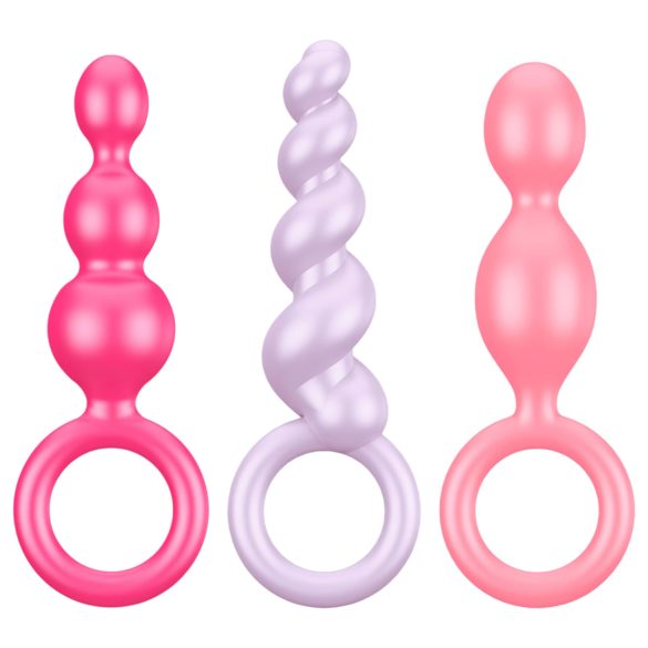 Satisfyer Booty Call - set analnih čepova - šareni (3 dela)