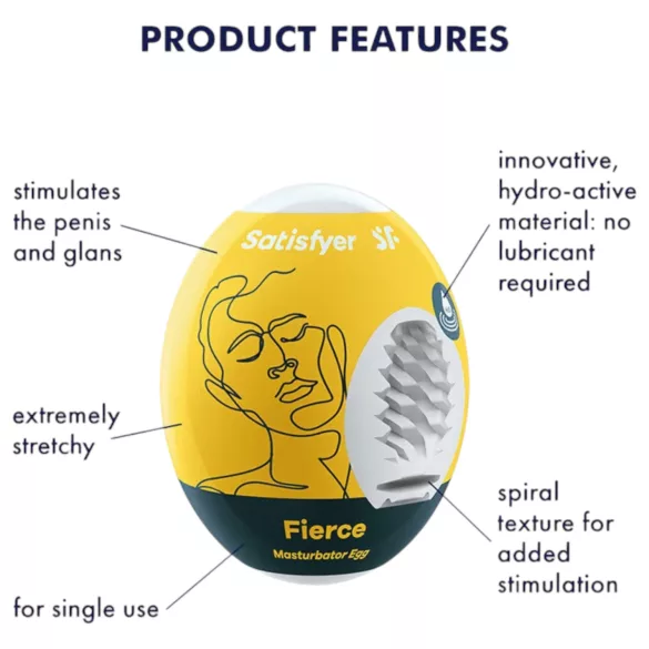 Satisfyer Egg Fierce - jaje masturbator (1 komad)