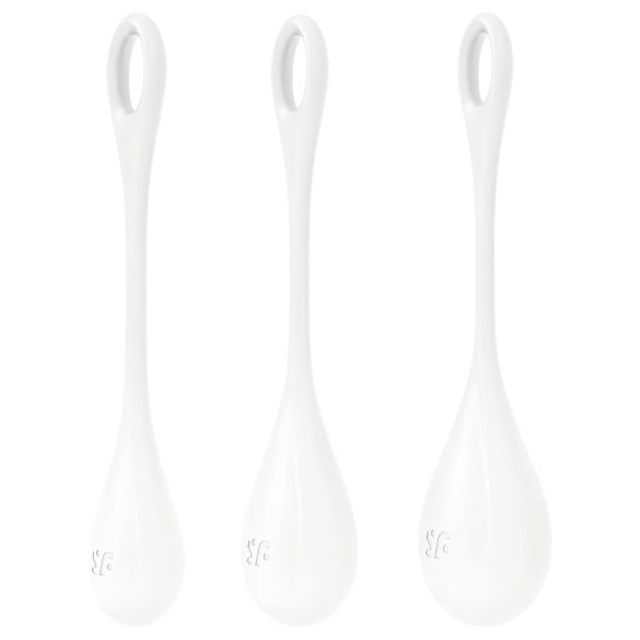 Satisfyer Yoni Power 1 - set joni kuglica - belo (3 komada)