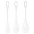Satisfyer Yoni Power 1 - set joni kuglica - belo (3 komada)